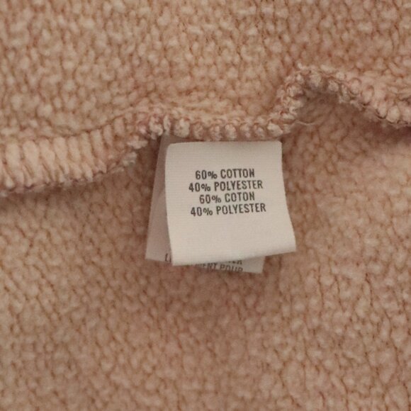 Aerie Cropped Sz Lrg Peach Cropped Button Henley Pullover Long Sleeve Sweatshirt - Picture 12 of 14